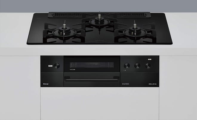 リンナイ デリシア(3V乾電池･オーブン接続) 幅75cm  RHS71W38M11RNBW