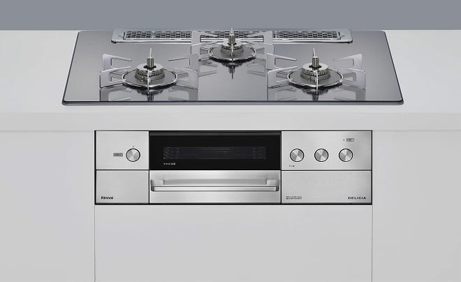 リンナイ デリシア(3V乾電池･オーブン接続) 幅75cm  RHS71W38M13RNSTW
