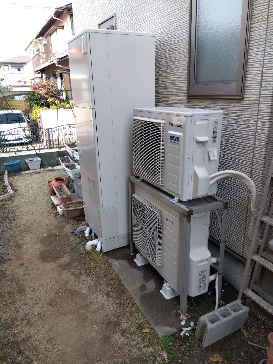 兵庫県加古川市Wエコキュートの施工事例工事後写真