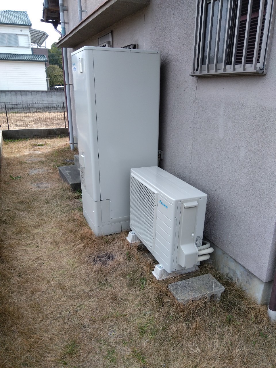神戸市西区Eエコキュートの施工事例工事後写真