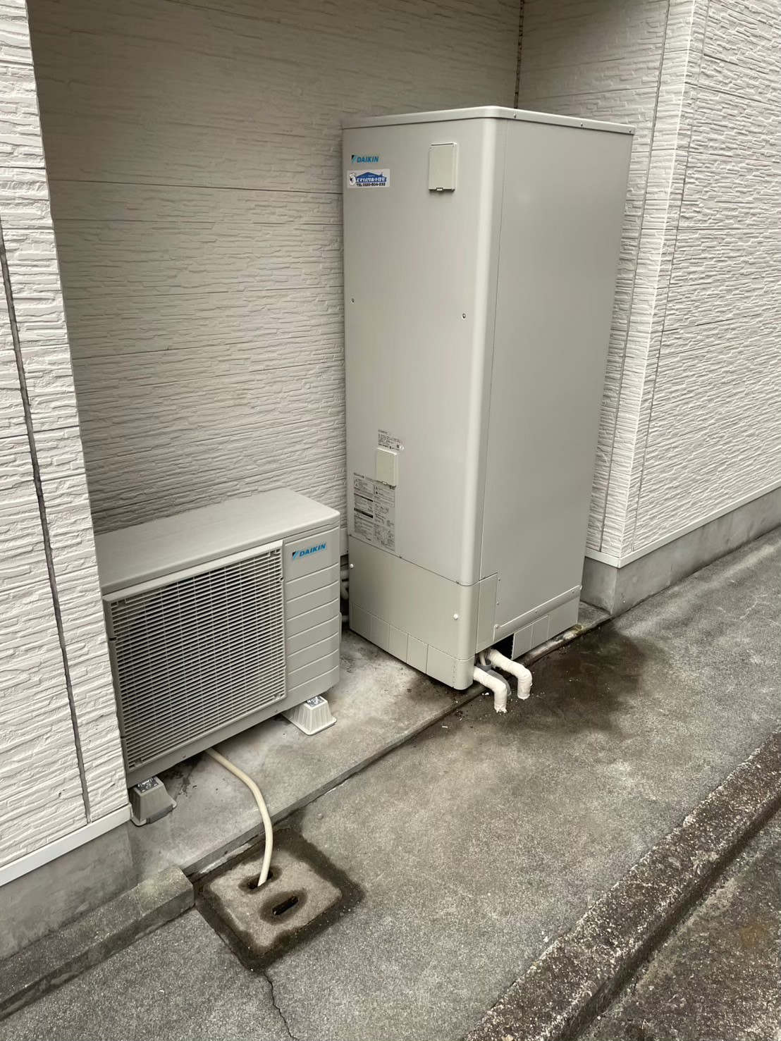 兵庫県明石市Hエコキュートの施工事例工事後写真