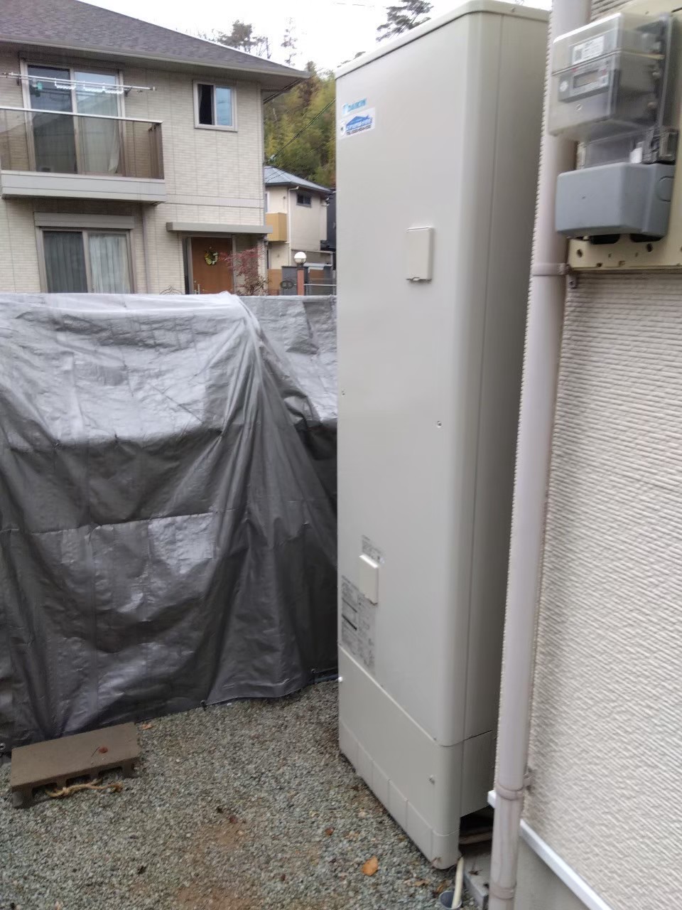 神戸市北区Sエコキュートの施工事例工事後写真