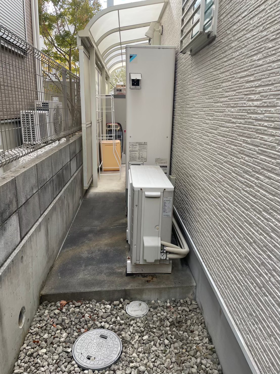 神戸市垂水区Oエコキュートの施工事例工事前写真