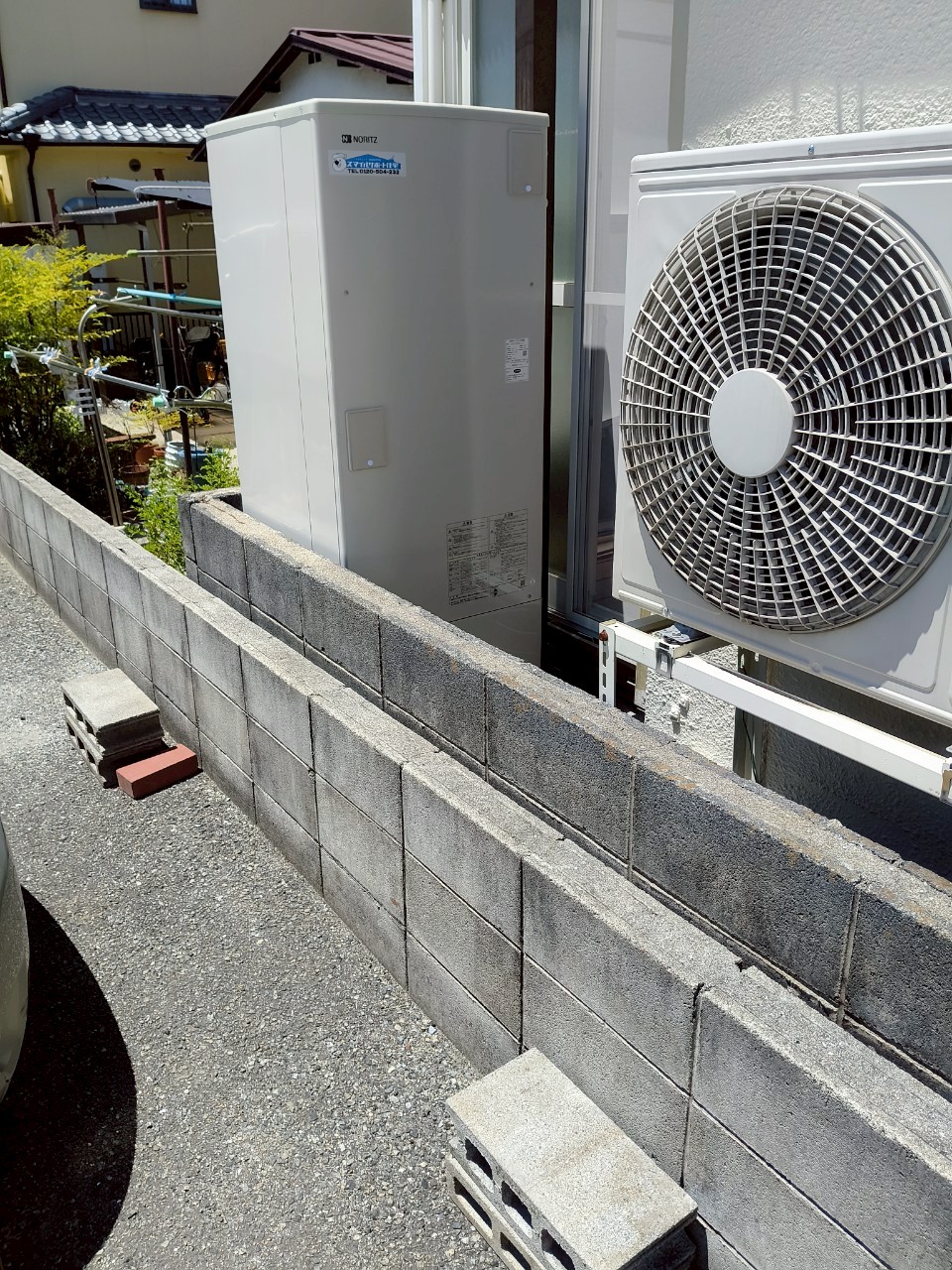 兵庫県明石市Ｉエコキュートの施工事例工事後写真