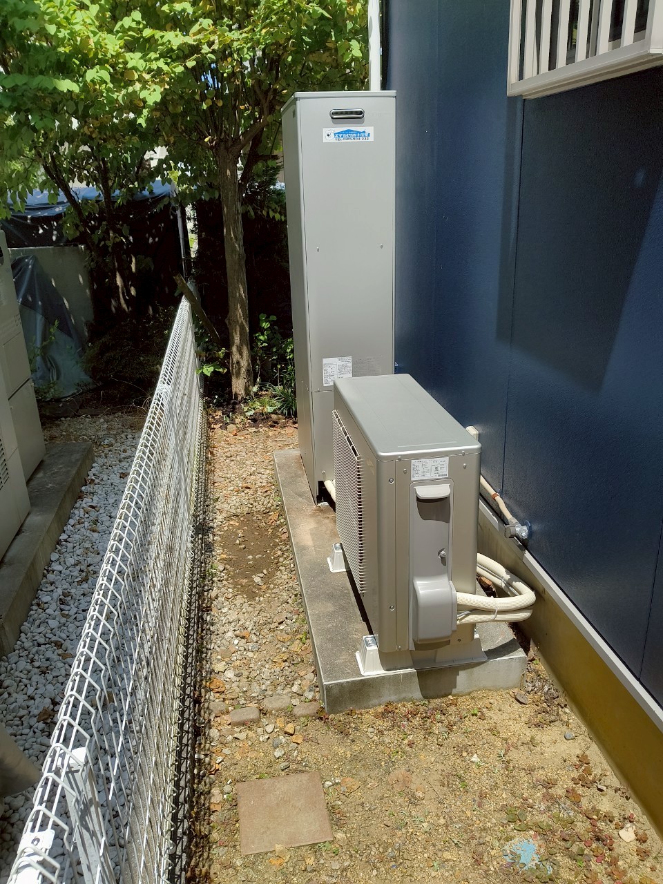 神戸市西区Sハイブリッド給湯器の施工事例工事後写真