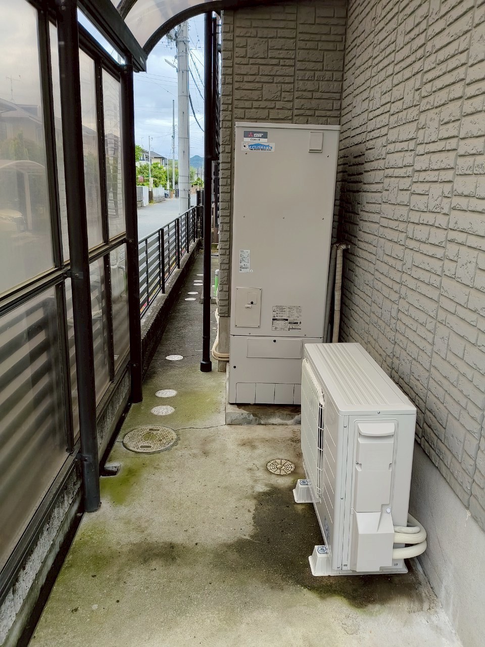 兵庫県三木市Kエコキュートの施工事例工事後写真