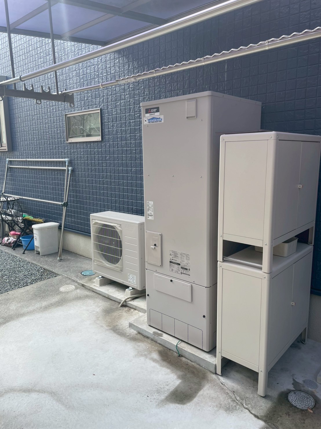 神戸市西区Hエコキュートの施工事例工事後写真