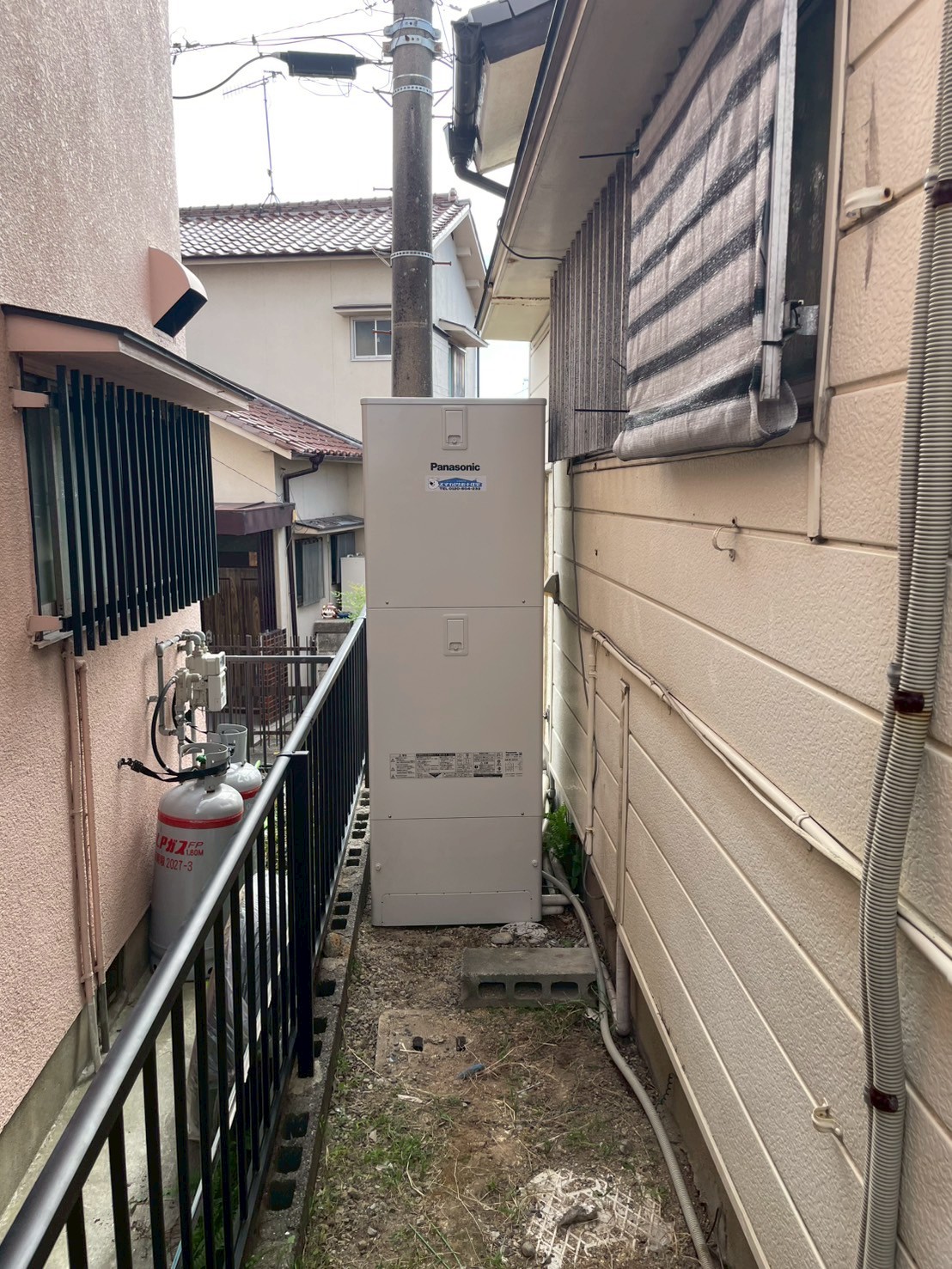 兵庫県明石市Hエコキュートの施工事例工事後写真