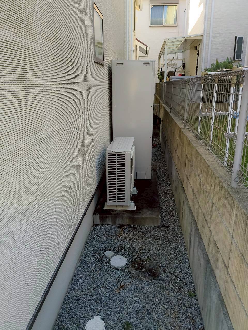 兵庫県明石市Aエコキュートの施工事例工事後写真