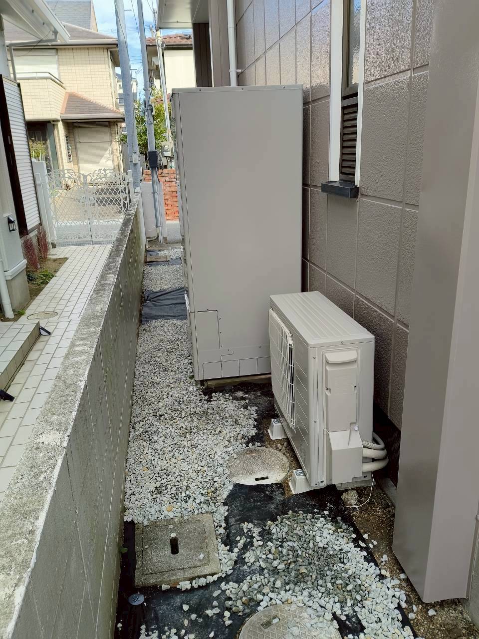 兵庫県加古川市Yエコキュートの施工事例工事後写真