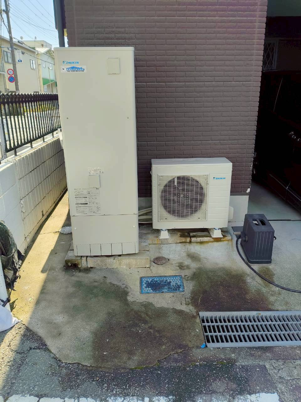 兵庫県尼崎市Kエコキュートの施工事例工事後写真