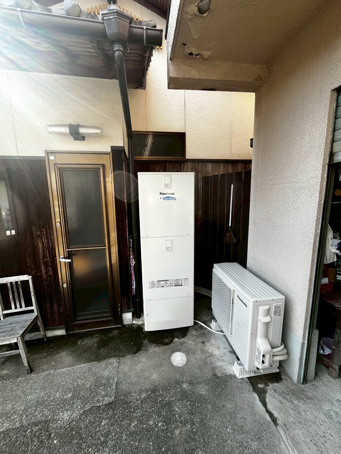 兵庫県赤穂郡上郡町Mエコキュートの施工事例工事後写真