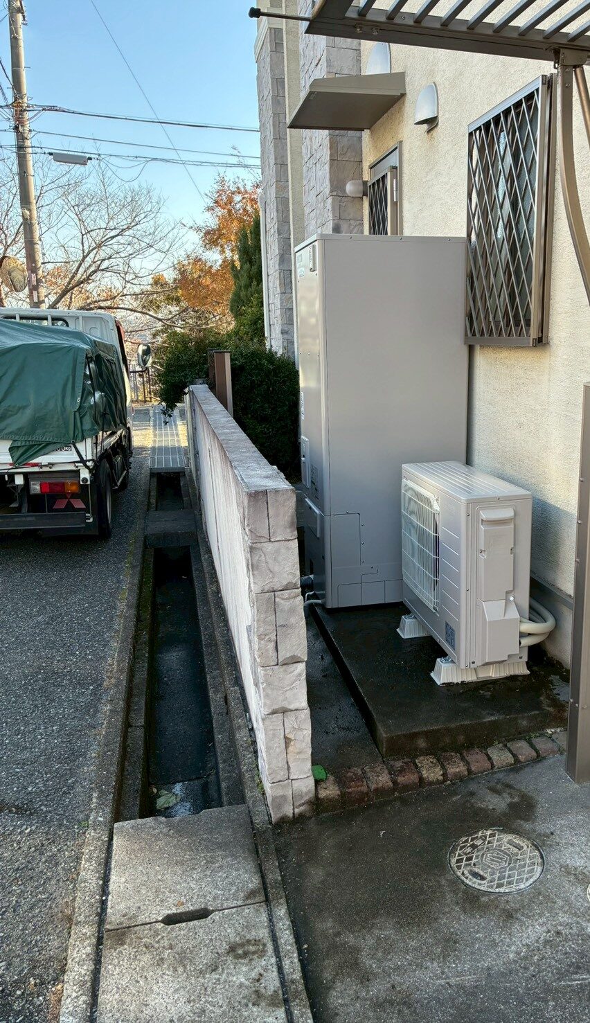 神戸市西区Yエコキュートの施工事例工事後写真