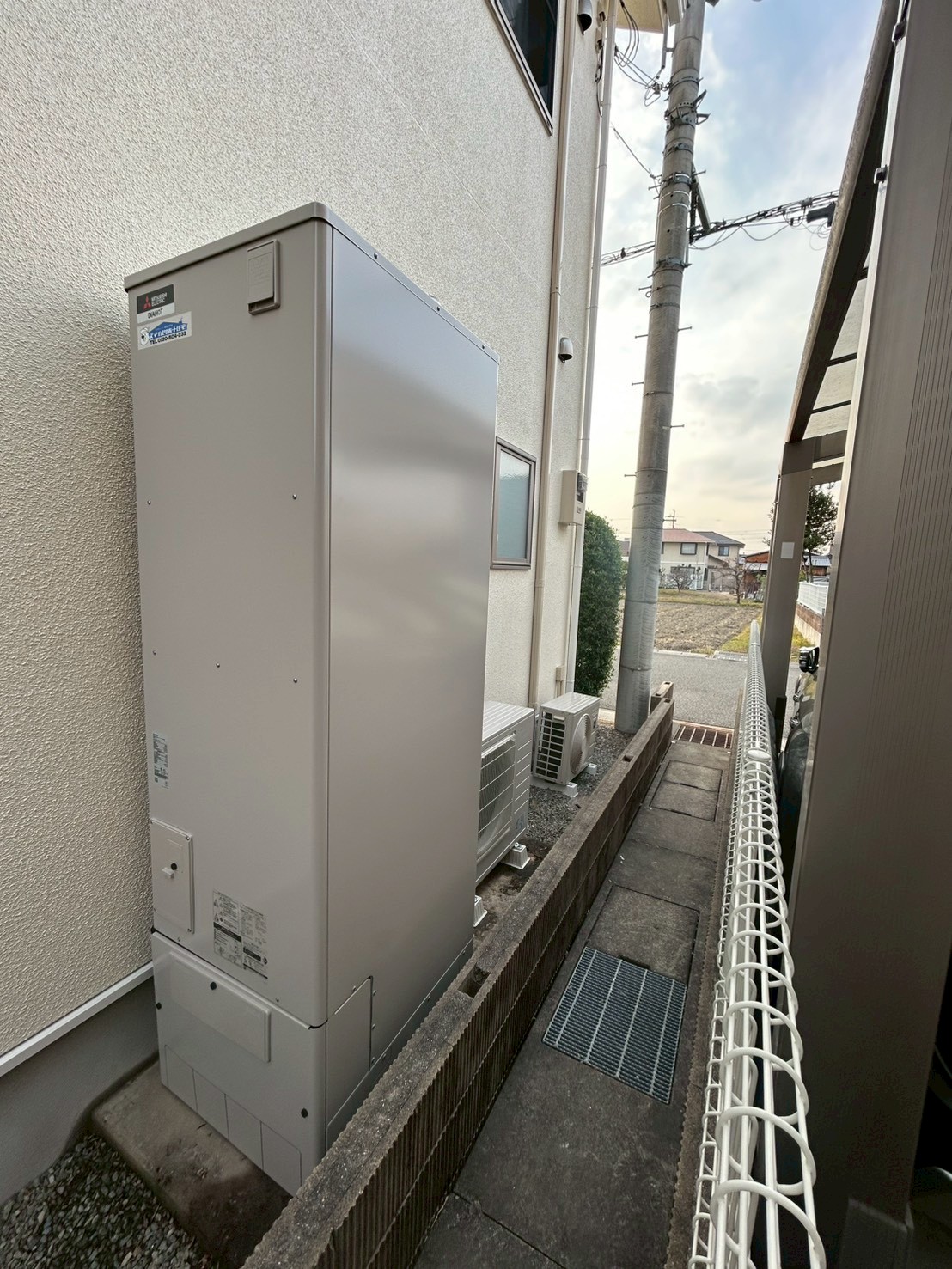 兵庫県明石市Fエコキュートの施工事例工事後写真