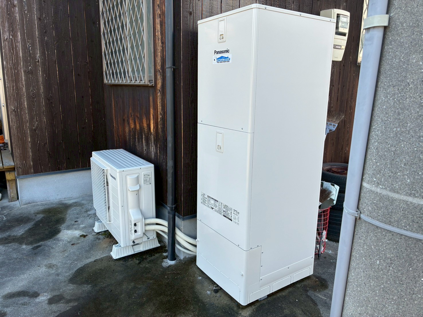 兵庫県たつの市Mエコキュートの施工事例工事後写真