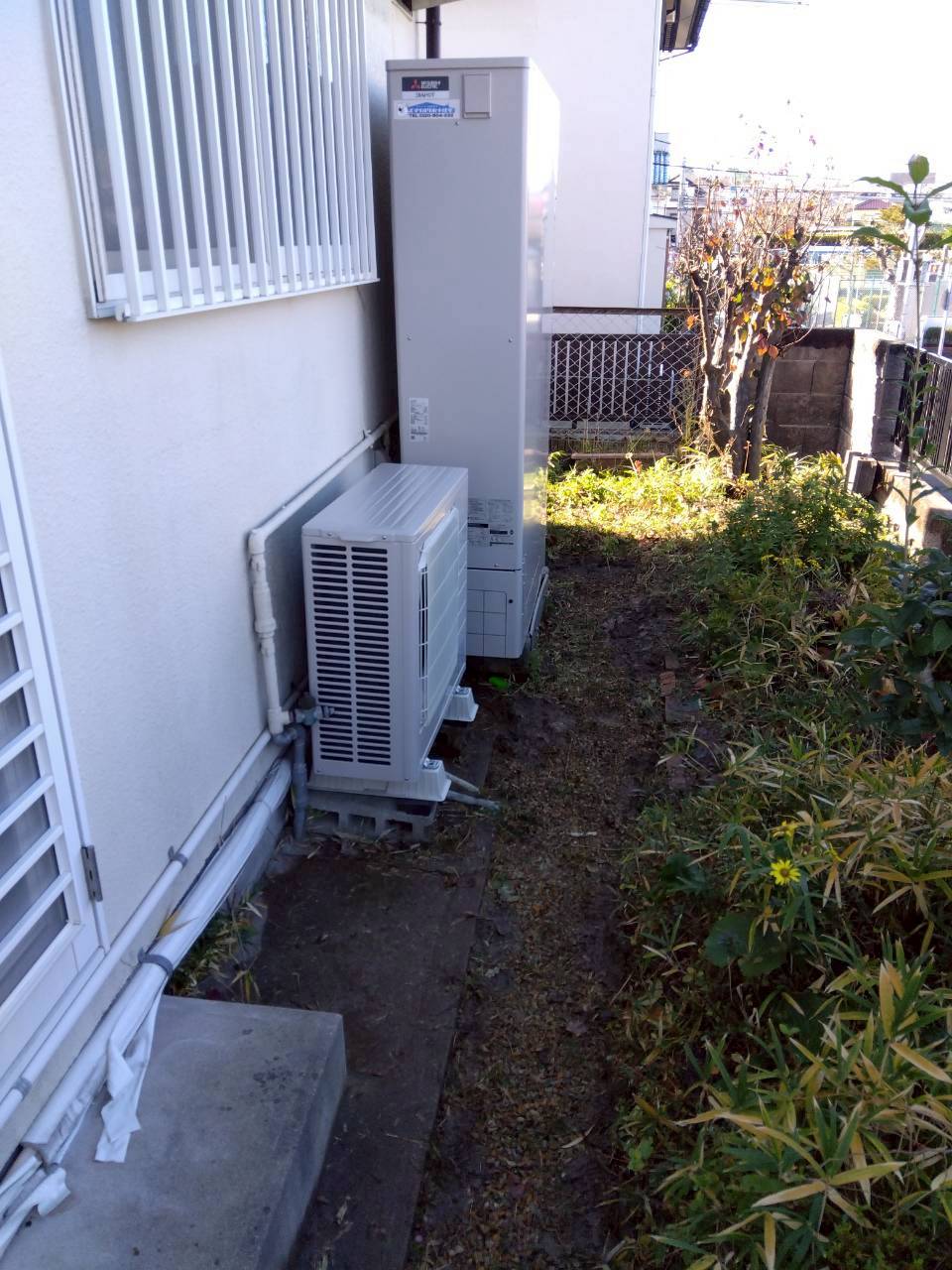 神戸市北区Kエコキュートの施工事例工事後写真