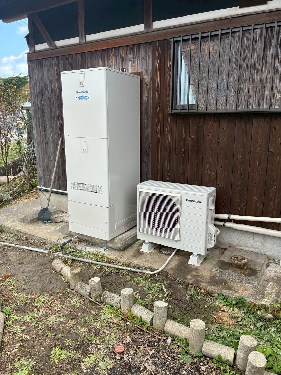 兵庫県三木市Fエコキュートの施工事例工事後写真