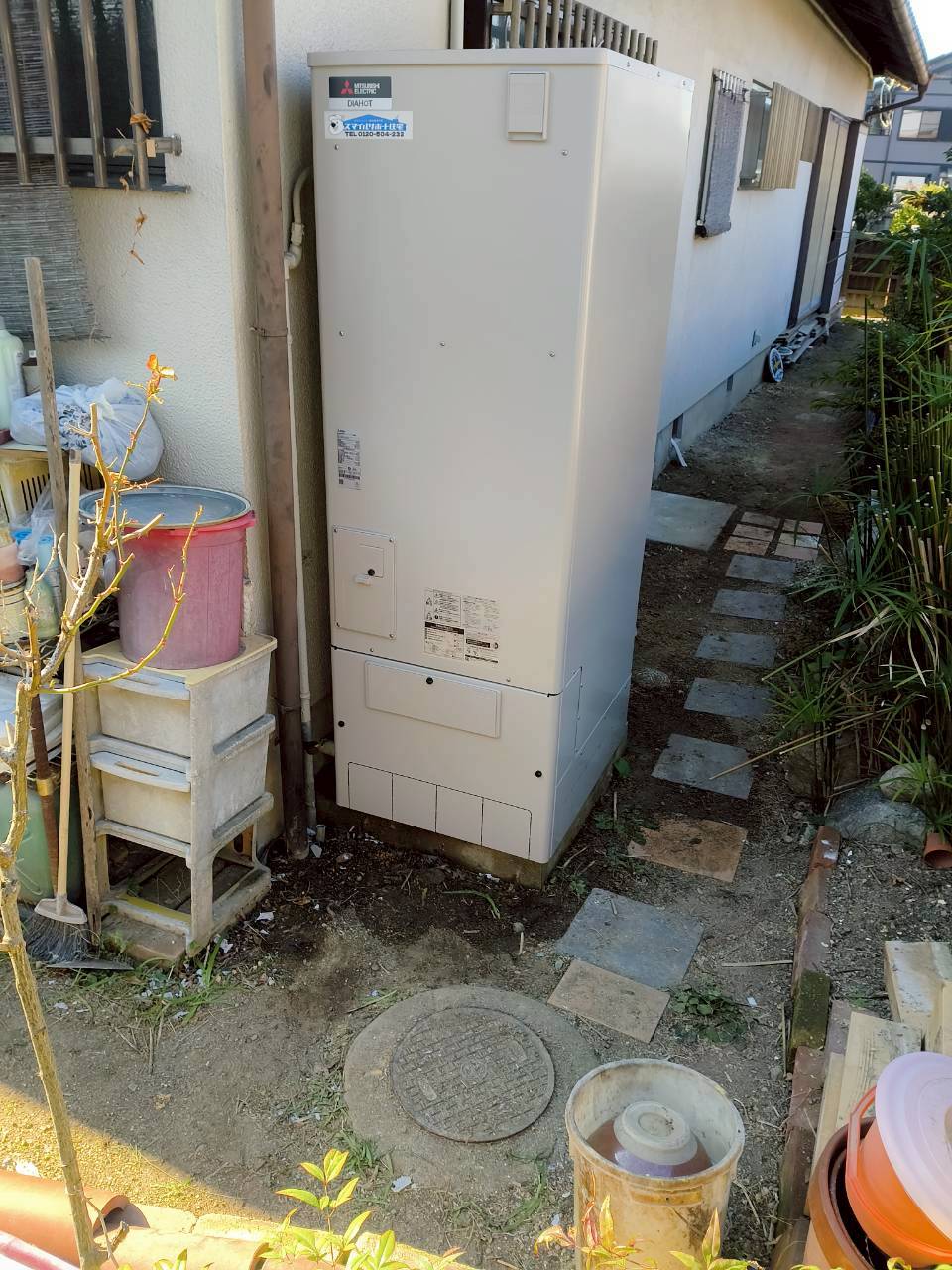 兵庫県明石市Hエコキュートの施工事例工事後写真