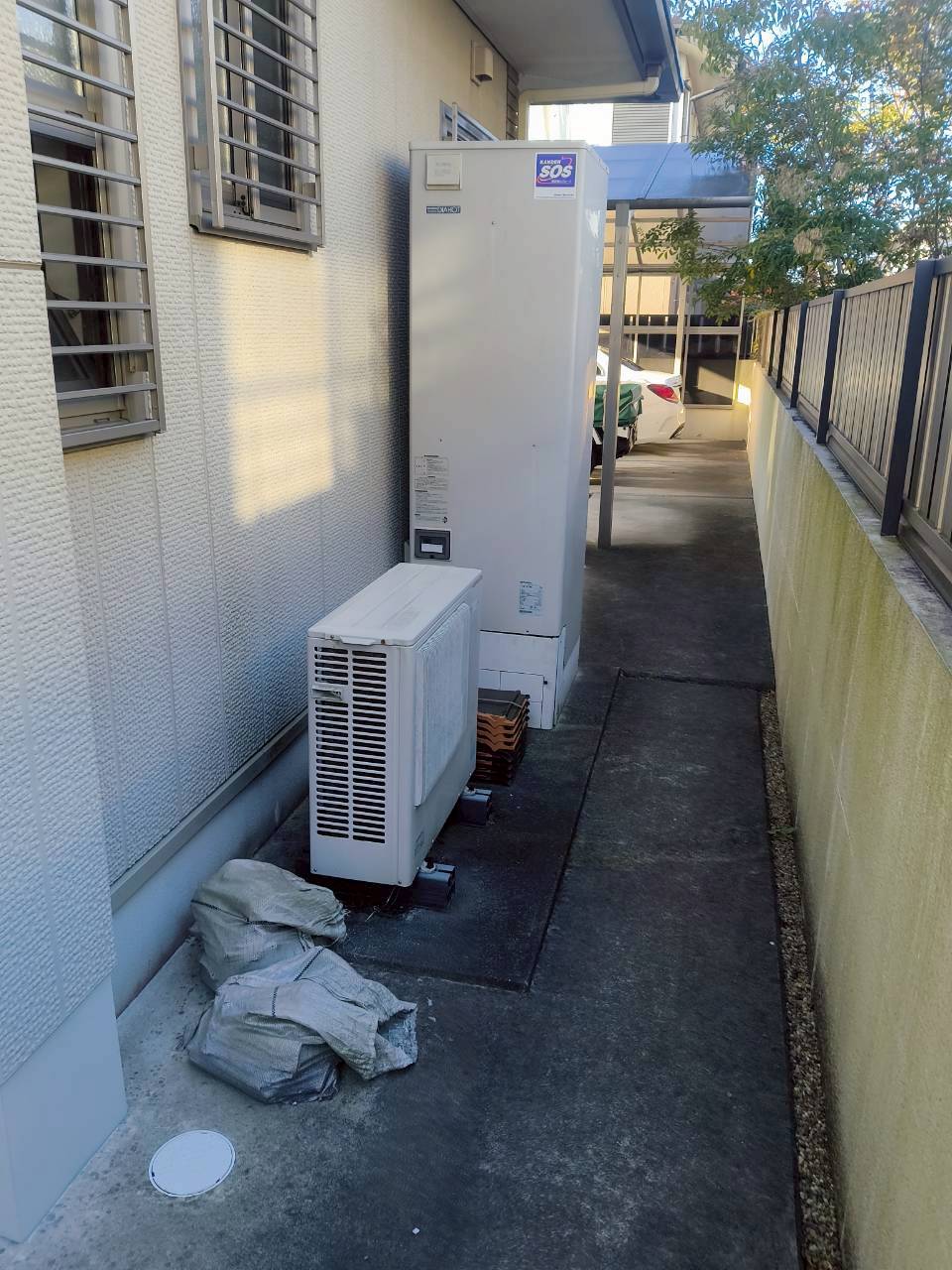 兵庫県三木市Nエコキュートの施工事例工事前写真