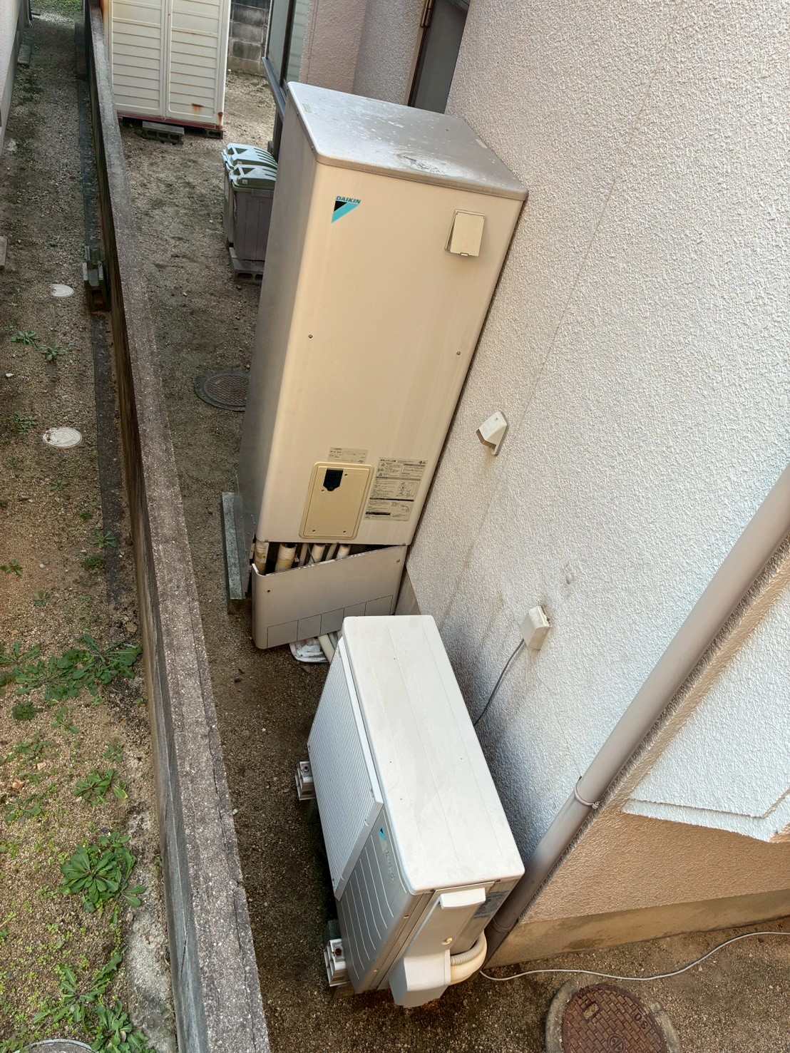 兵庫県明石市Kエコキュートの施工事例工事前写真