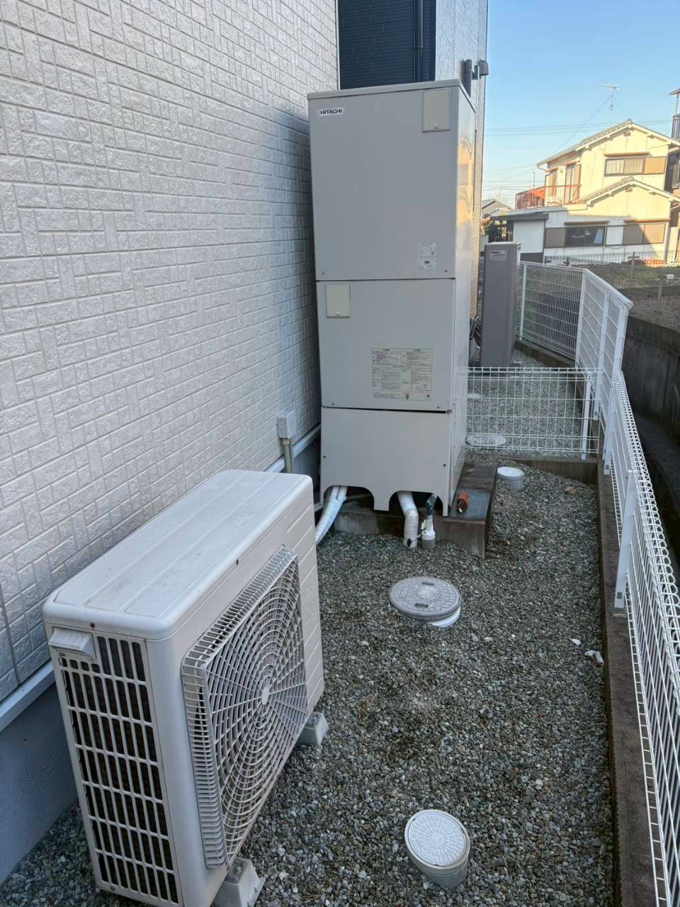 兵庫県明石市Yエコキュートの施工事例工事後写真