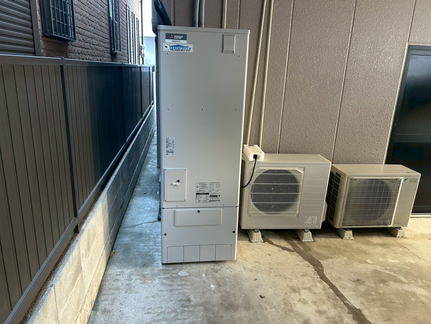 神戸市西区Hエコキュートの施工事例工事後写真