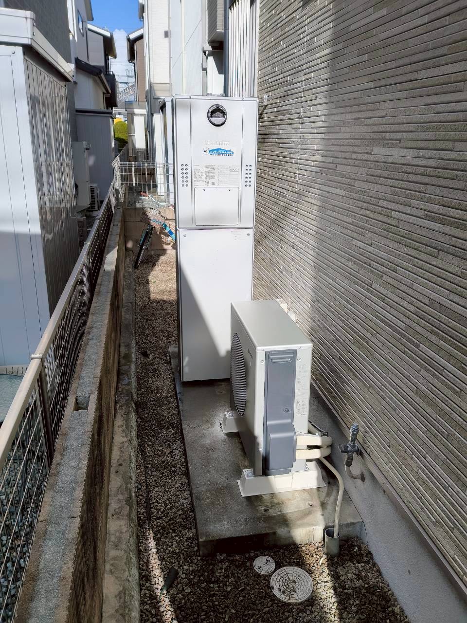 兵庫県加古川市Mハイブリッド給湯器の施工事例工事後写真