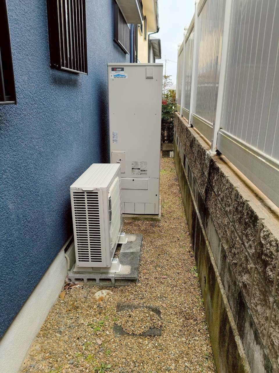 兵庫県三田市Nエコキュートの施工事例工事後写真