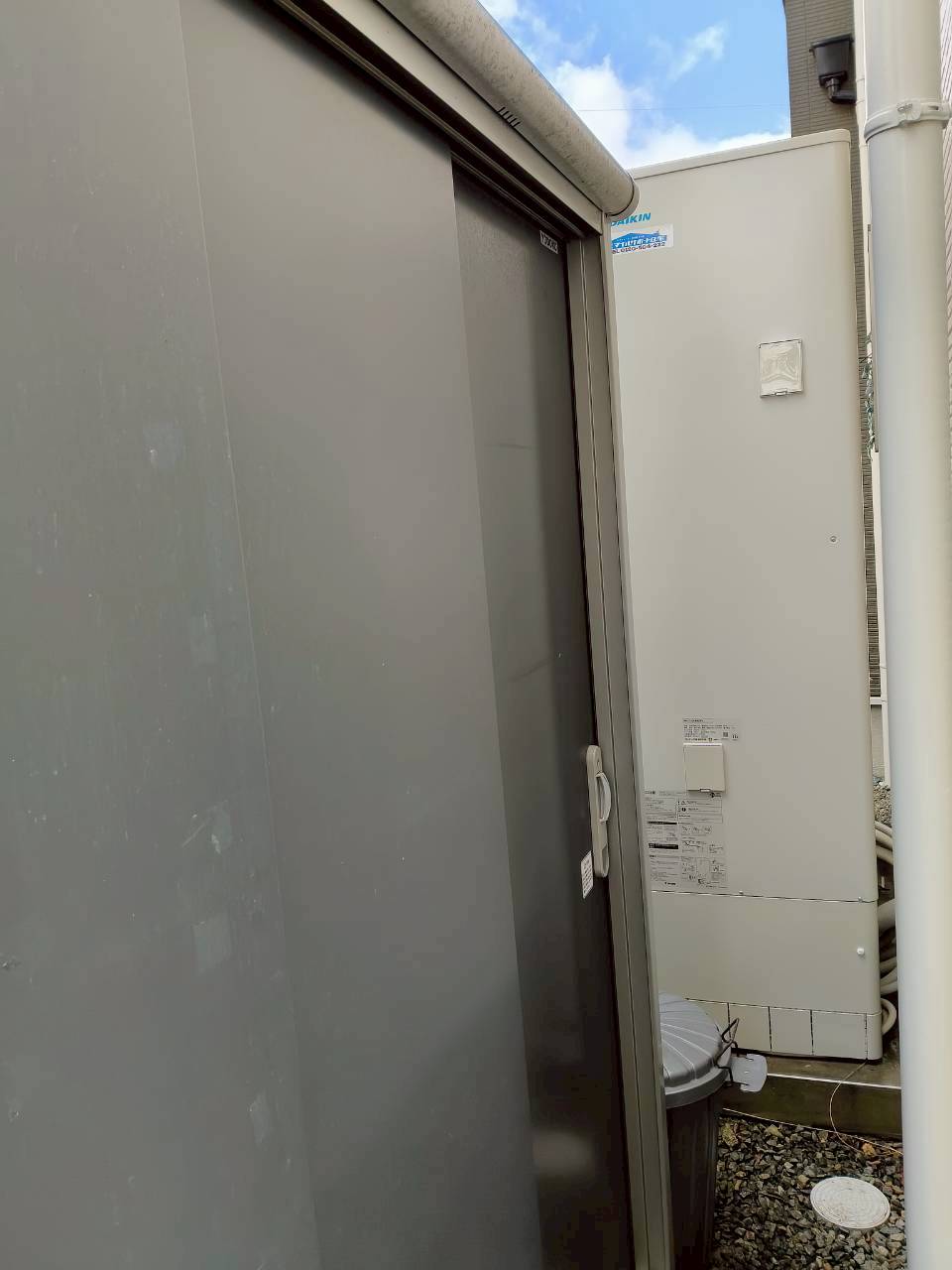 神戸市北区Kエコキュートの施工事例工事後写真