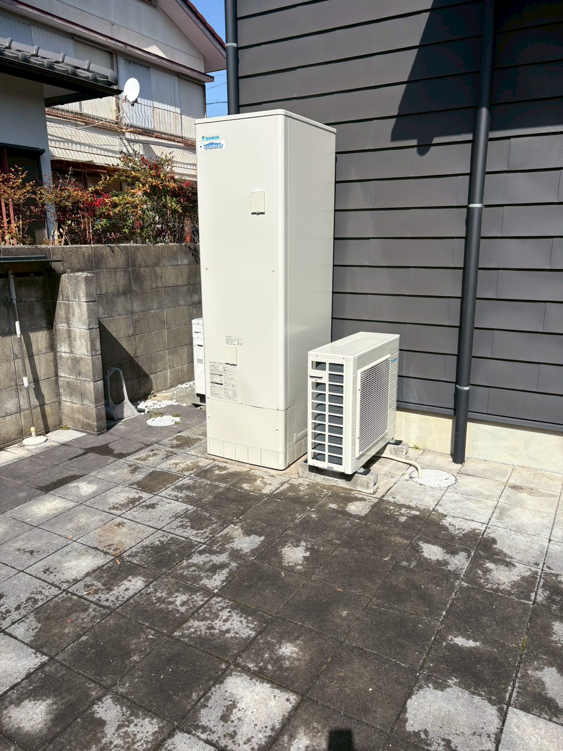 神戸市北区Hエコキュートの施工事例工事後写真