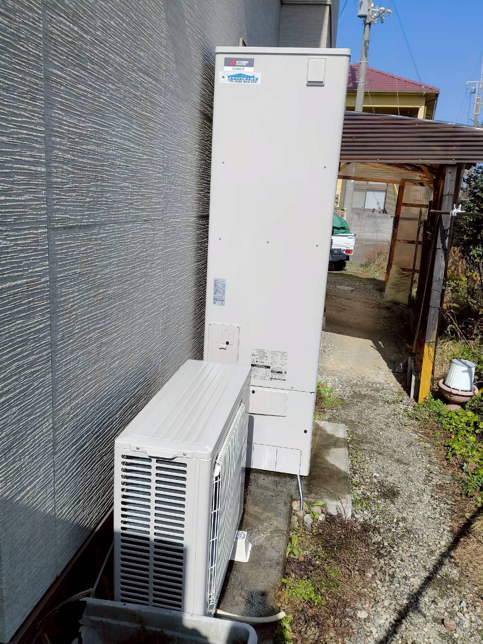 兵庫県明石市Fエコキュートの施工事例工事後写真