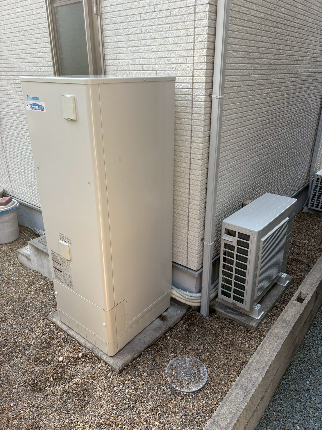 兵庫県明石市Kエコキュートの施工事例工事後写真