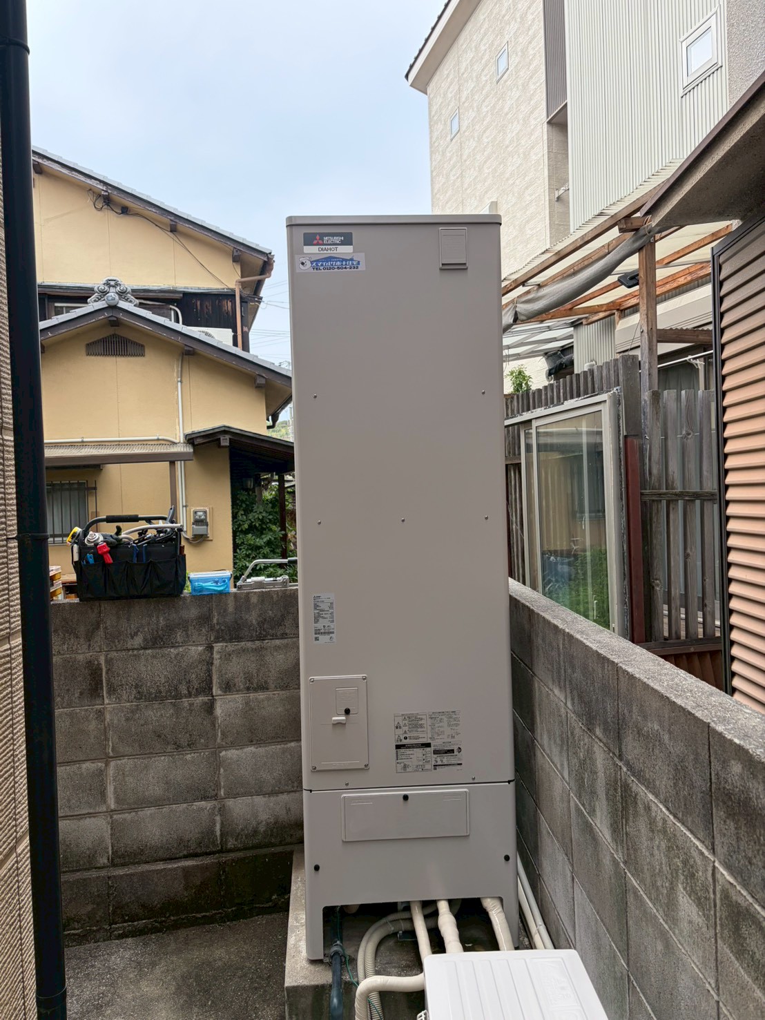 兵庫県姫路市Kエコキュートの施工事例工事後写真