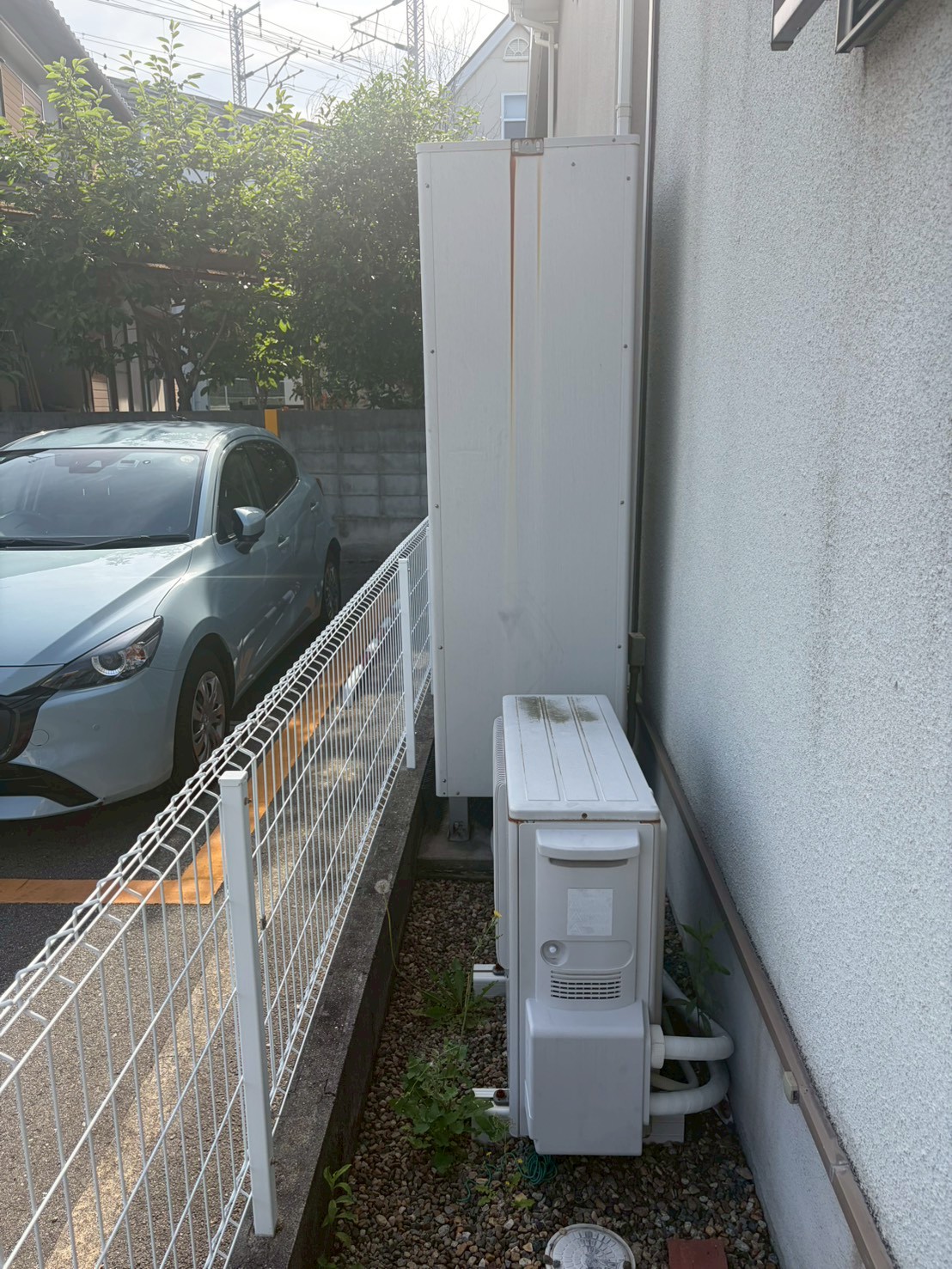 兵庫県明石市Wエコキュートの施工事例工事前写真
