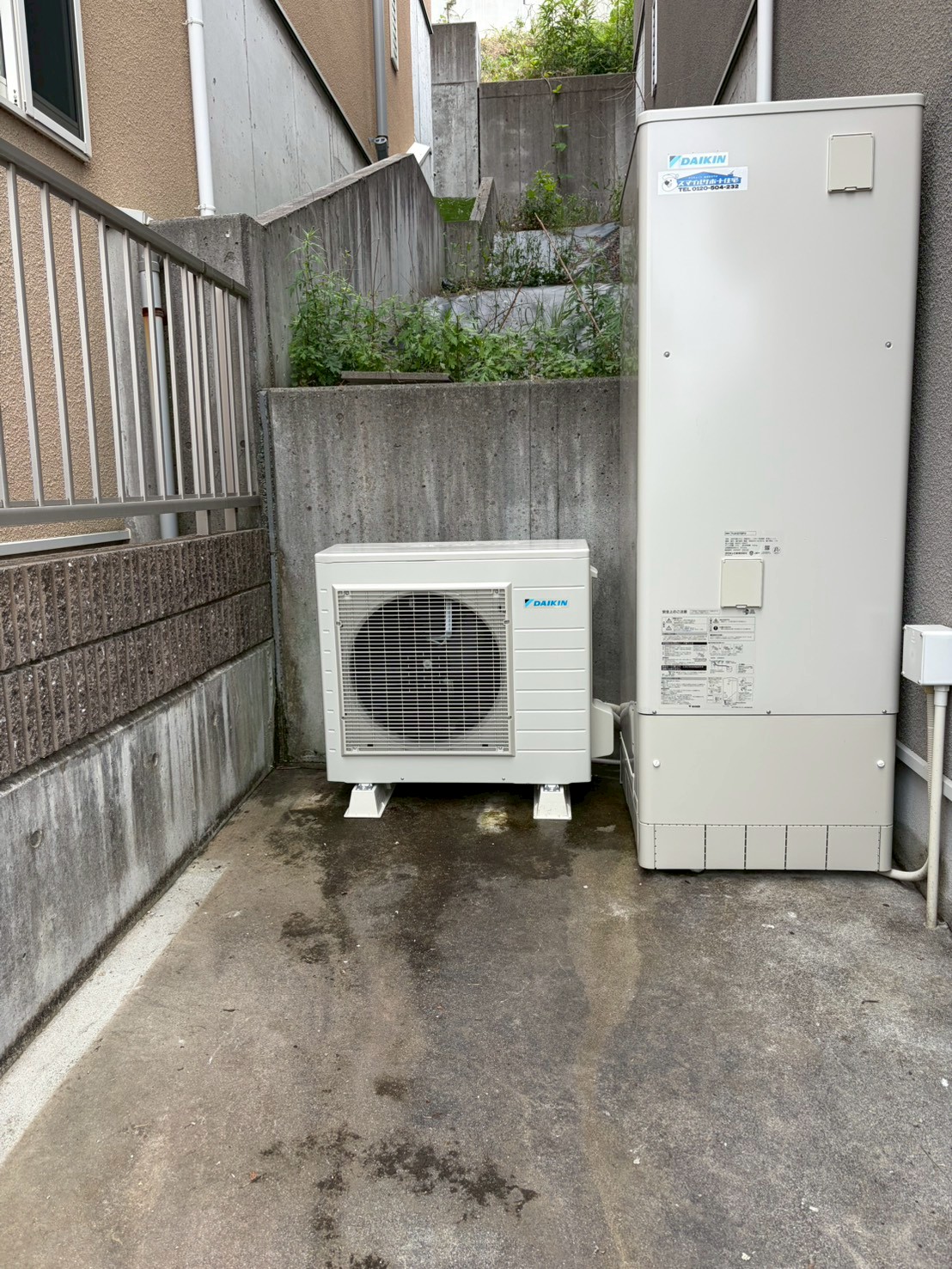 神戸市垂水区Mエコキュートの施工事例工事後写真