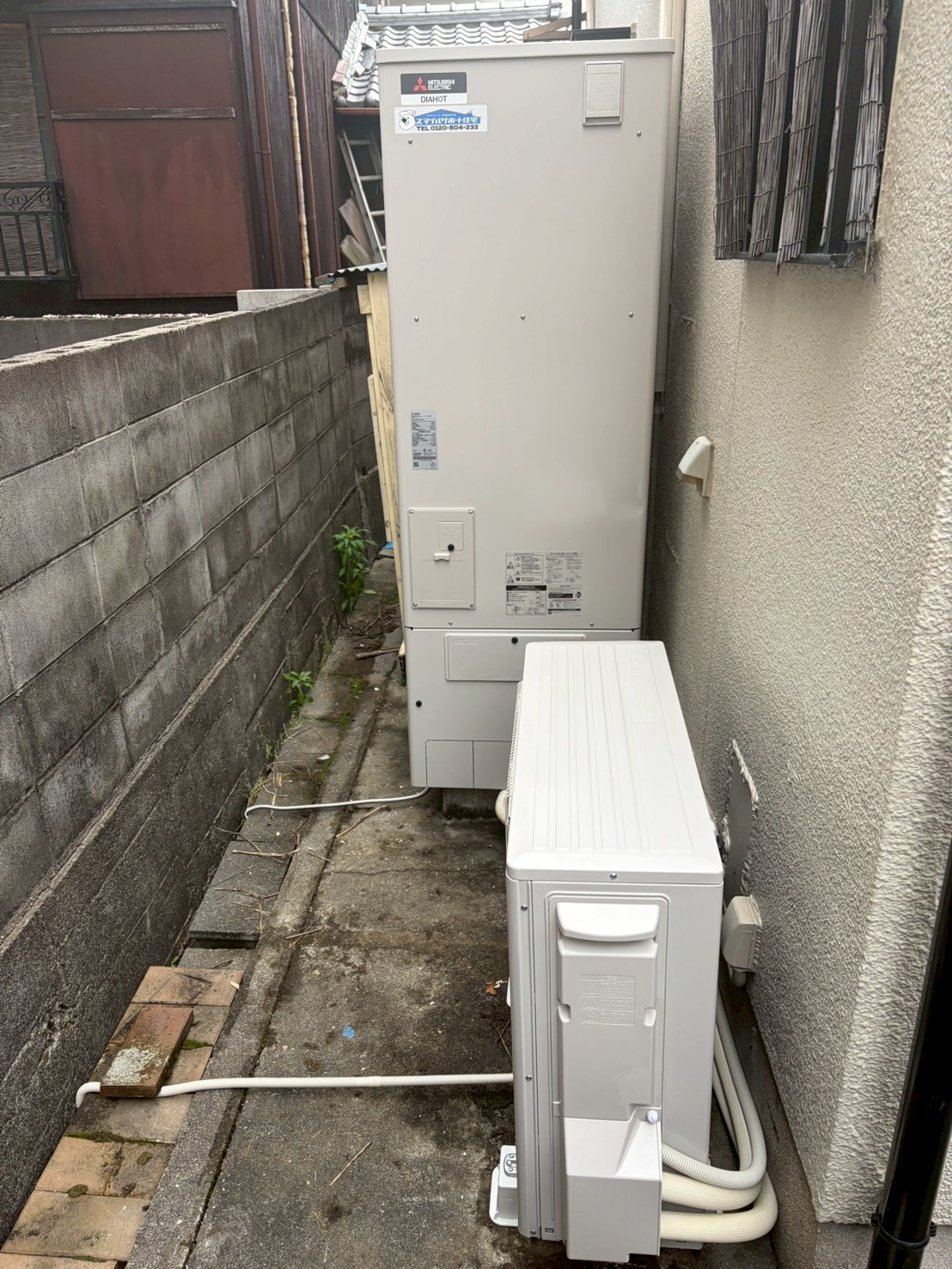 兵庫県明石市Kエコキュートの施工事例工事後写真