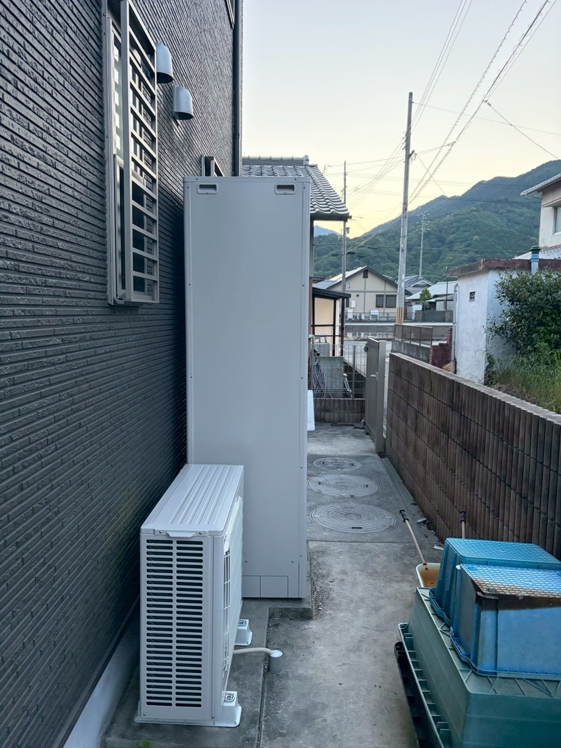 兵庫県神崎郡市川町Kエコキュートの施工事例工事後写真