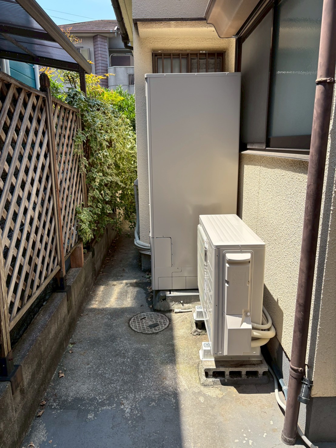 兵庫県明石市Kエコキュートの施工事例工事後写真