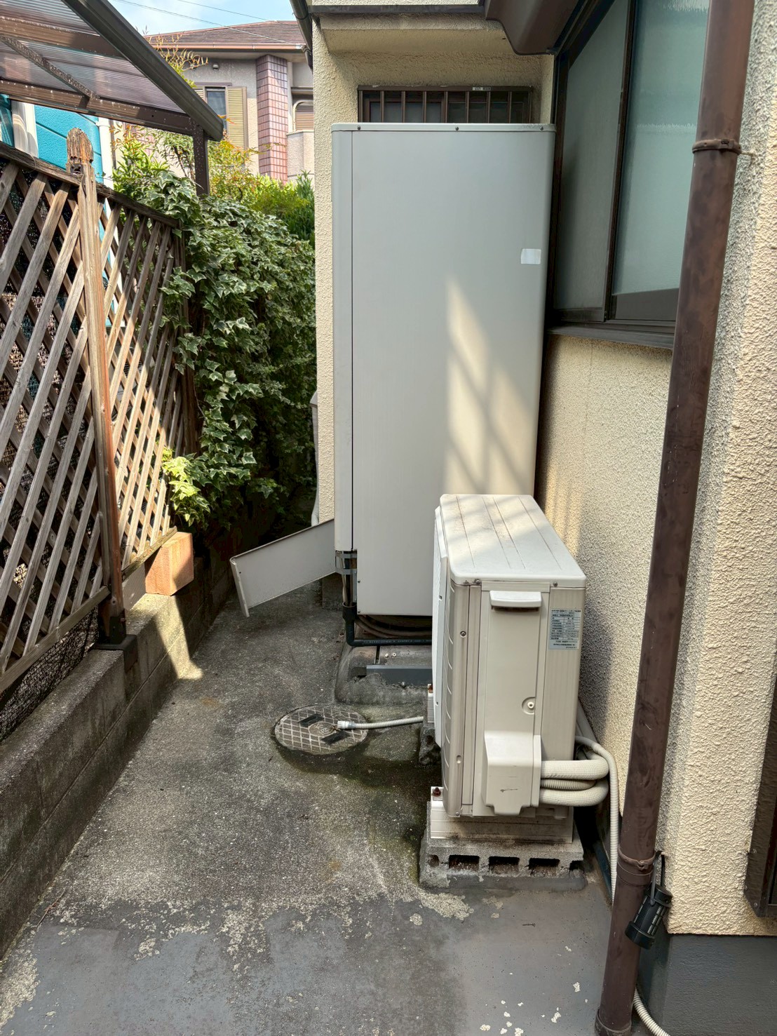 兵庫県明石市Kエコキュートの施工事例工事前写真