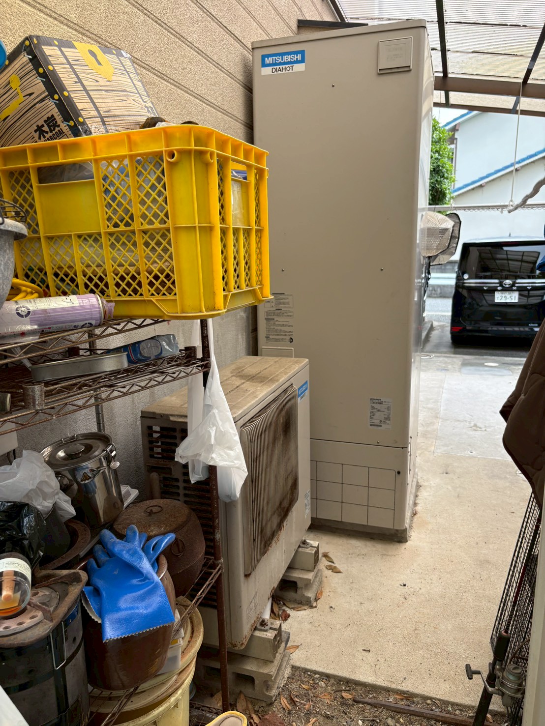 兵庫県三木市Kエコキュートの施工事例工事前写真