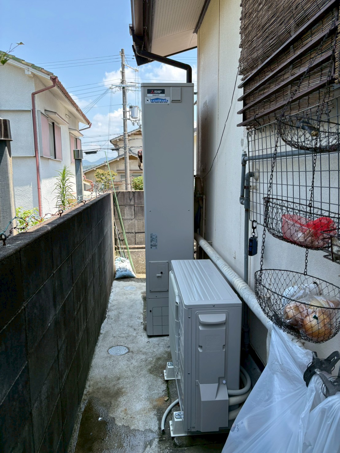 兵庫県三木市Mエコキュートの施工事例工事後写真