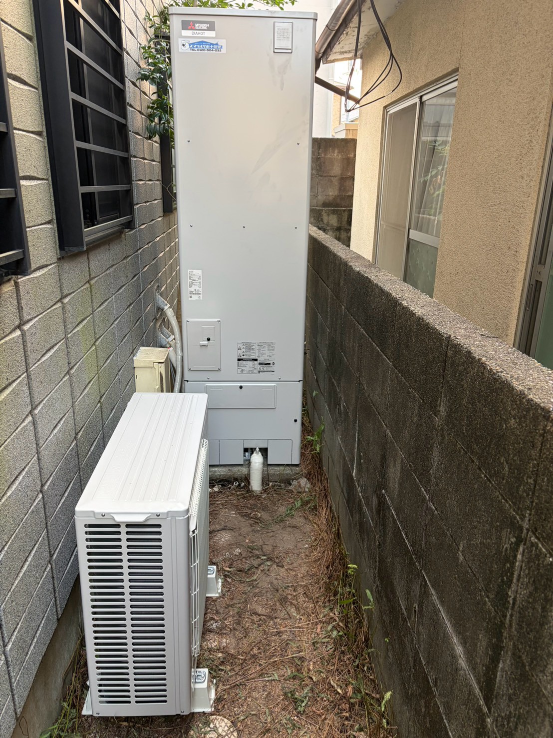 兵庫県姫路市Sエコキュートの施工事例工事後写真