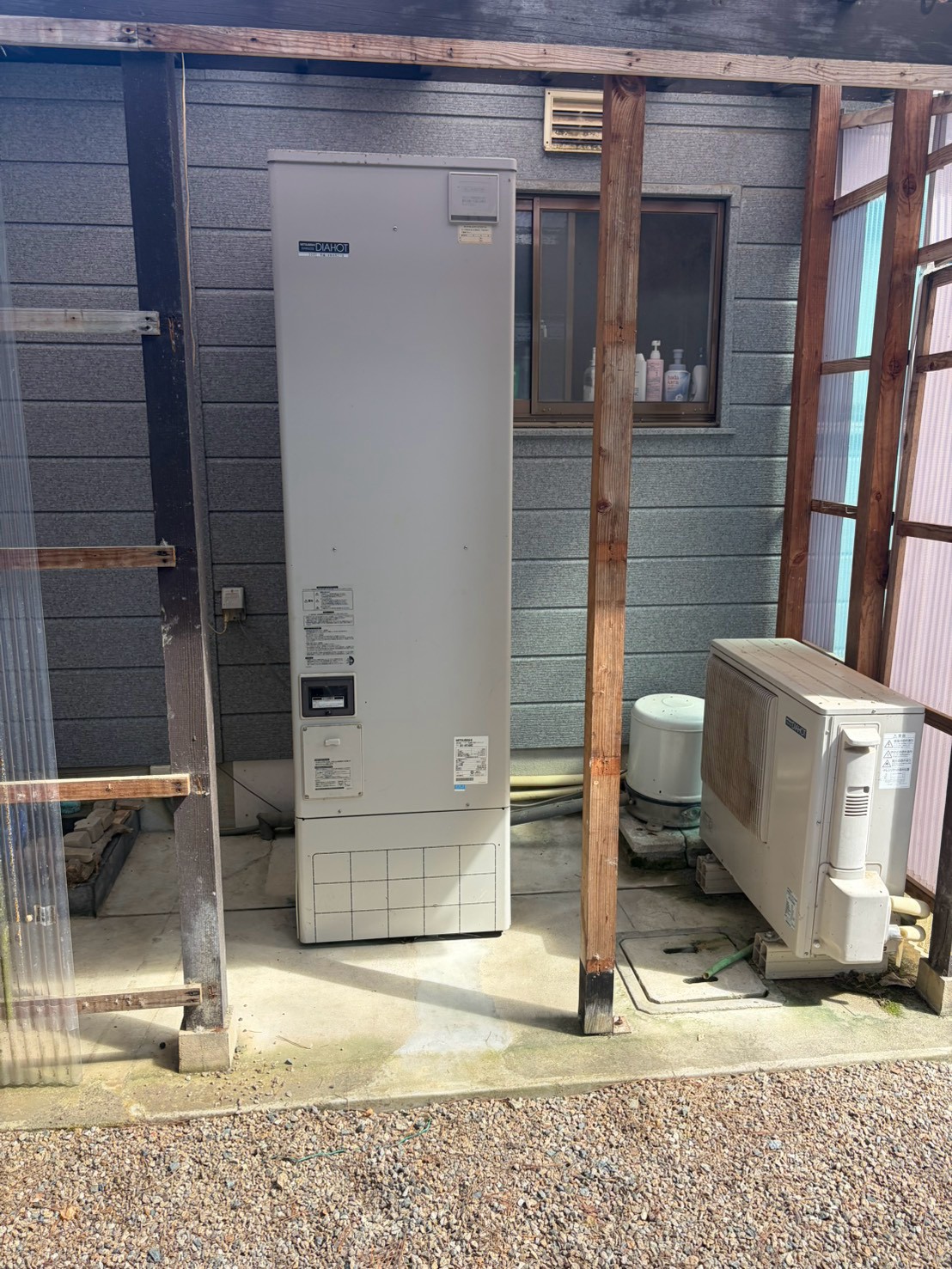 兵庫県朝来市Uエコキュートの施工事例工事前写真
